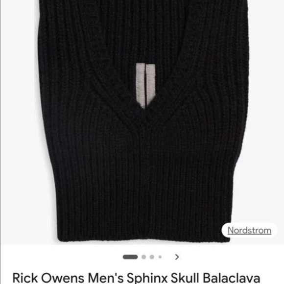 Rick Owens Sphinx Skull Balaclava Brand New Black one size - Picture 3 of 6